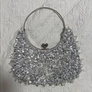 All Over Dangle-Bead Top Handle Bag